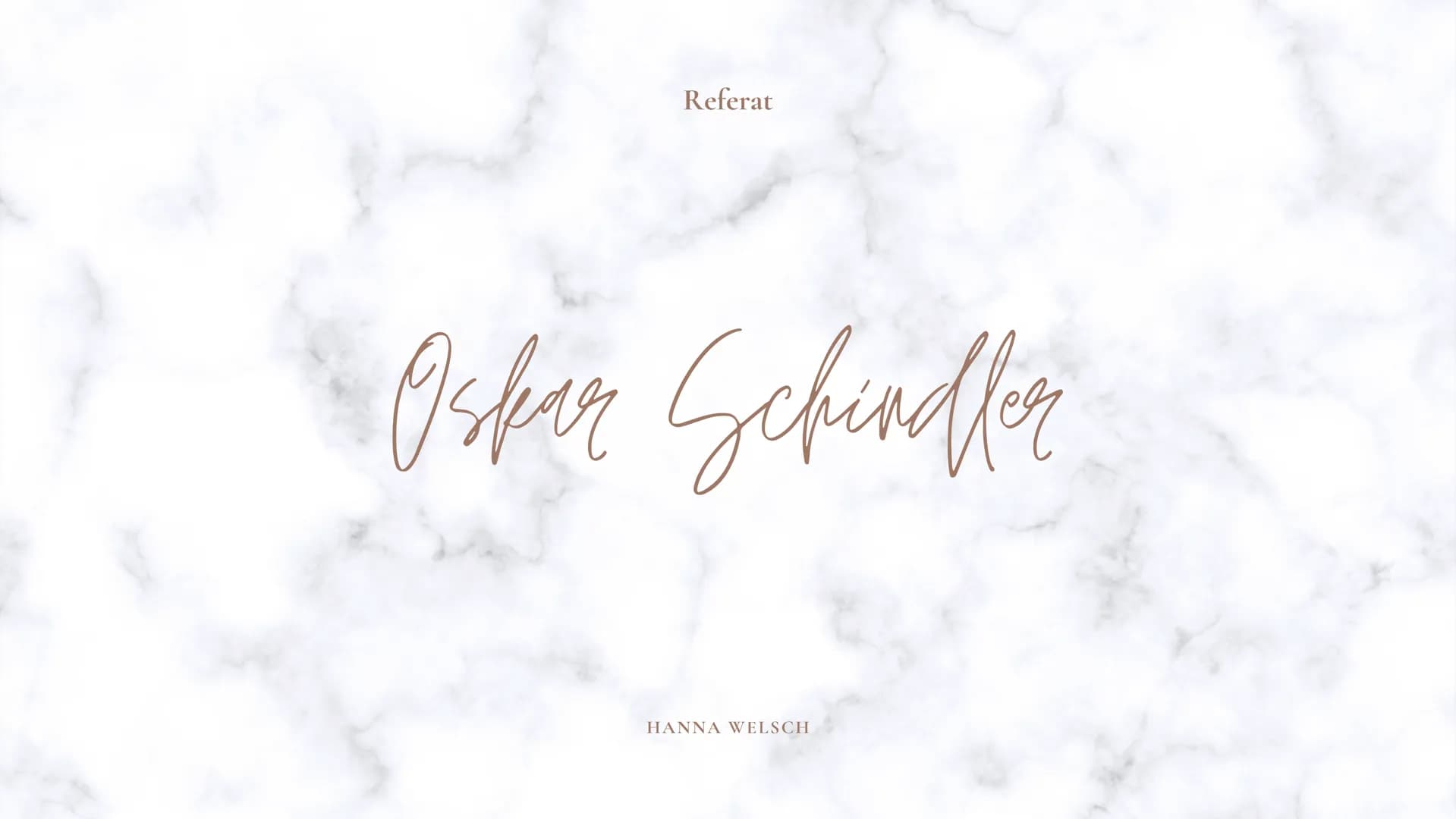 Referat

Oskar Schindler

HANNA WELSCH □□
# PERSÖNLICHE
# DATEN
*28.4.1908 in Tschechien
+9.10.1974 in Hildesheim

Ehefrau: Emilie Schindler