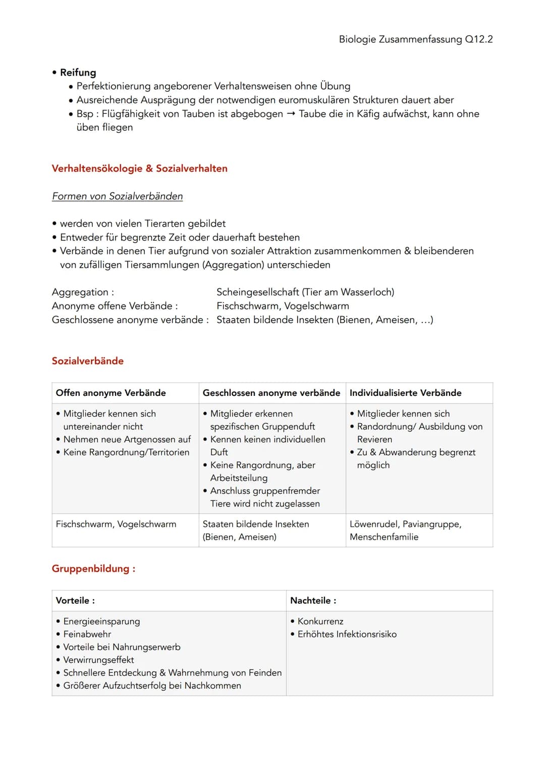 Biologie Zusammenfassung Q12.2

Verhaltensbiologie

Untersuchung von Verhalten

• Alle beobachtbaren Bewegungen, Körperstellungen und Lautäu