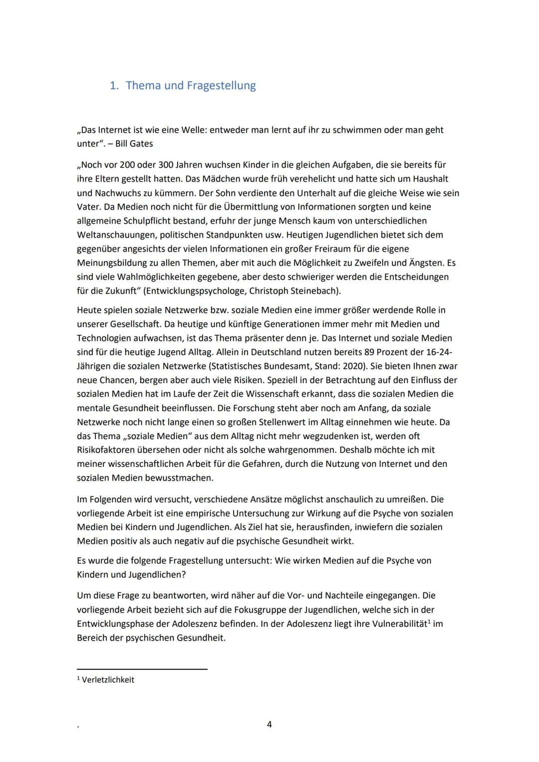 Berufliches Gymnasium

Seminararbeit zum Thema:

Wirkung von sozialen Medien auf das Wohlbefinden Kinder und
Jugendlicher

Name

Kurs:..

Ku
