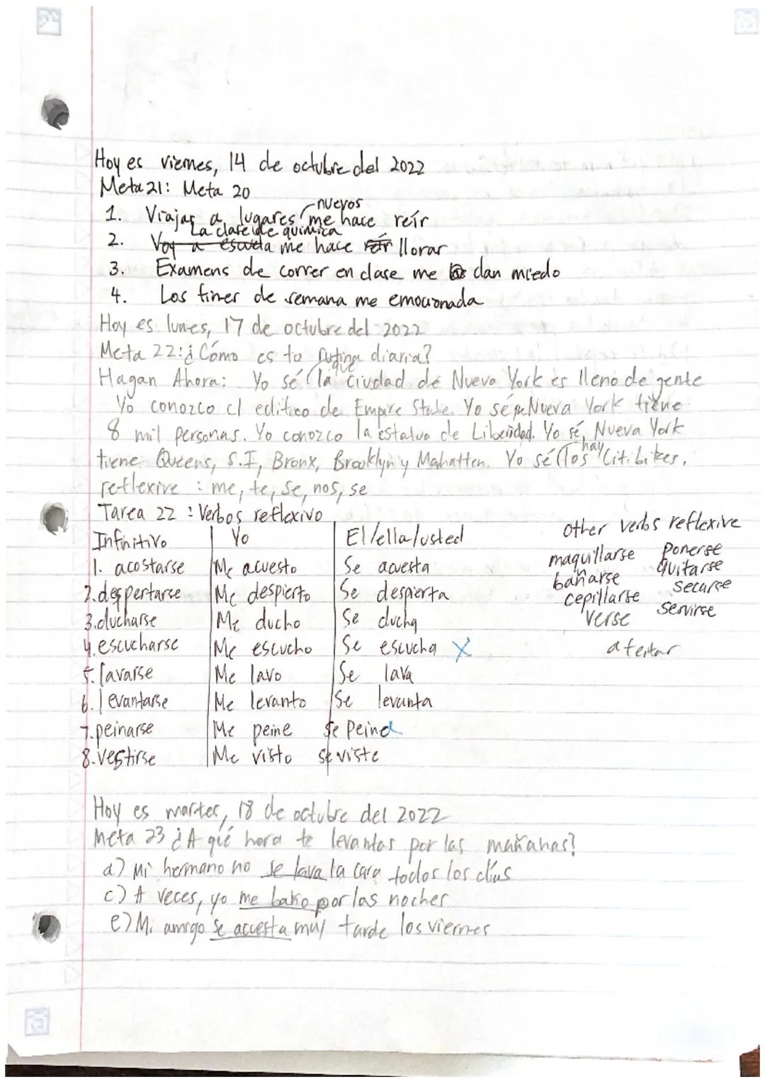 Hoy es miércoles 14 de septiembre dal 2022

Meta #3: ¿cómo usamos las palabras afirmativas y negativas.
en español?

Tarea #3:

1.  No quier