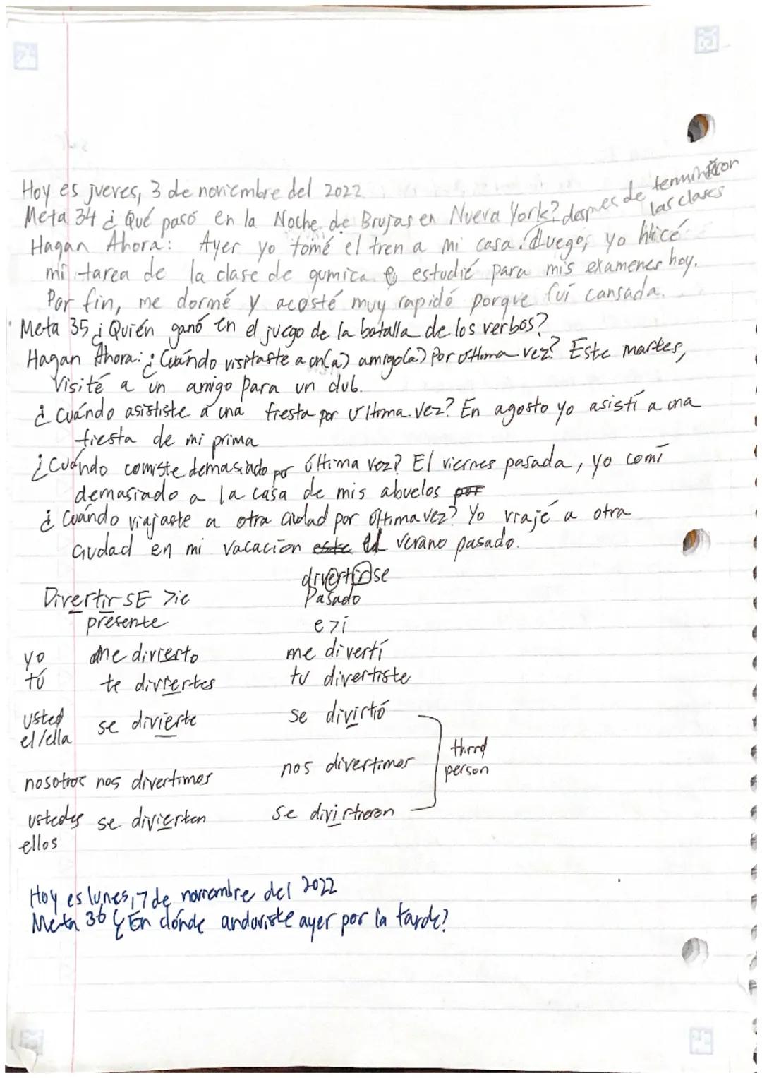 Hoy es miércoles 14 de septiembre dal 2022

Meta #3: ¿cómo usamos las palabras afirmativas y negativas.
en español?

Tarea #3:

1.  No quier