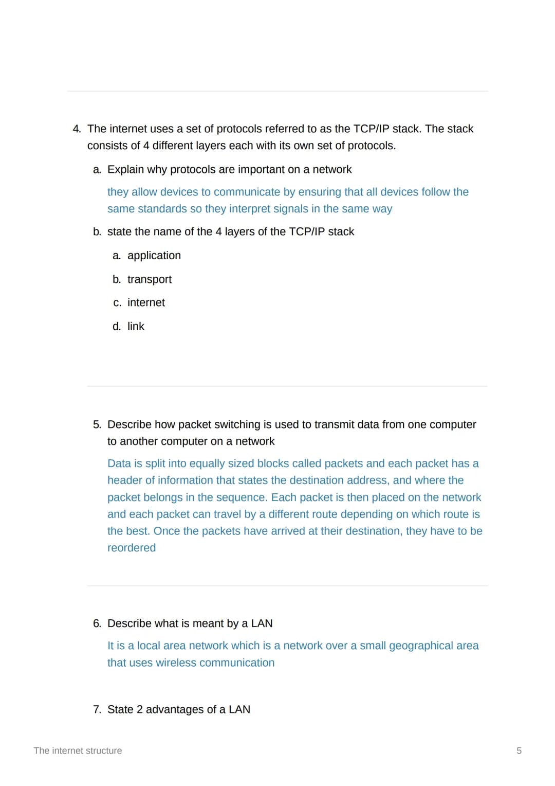 # The internet structure

*   a home network is connected to the internet via a router
*   the router is connected to an internet service pr