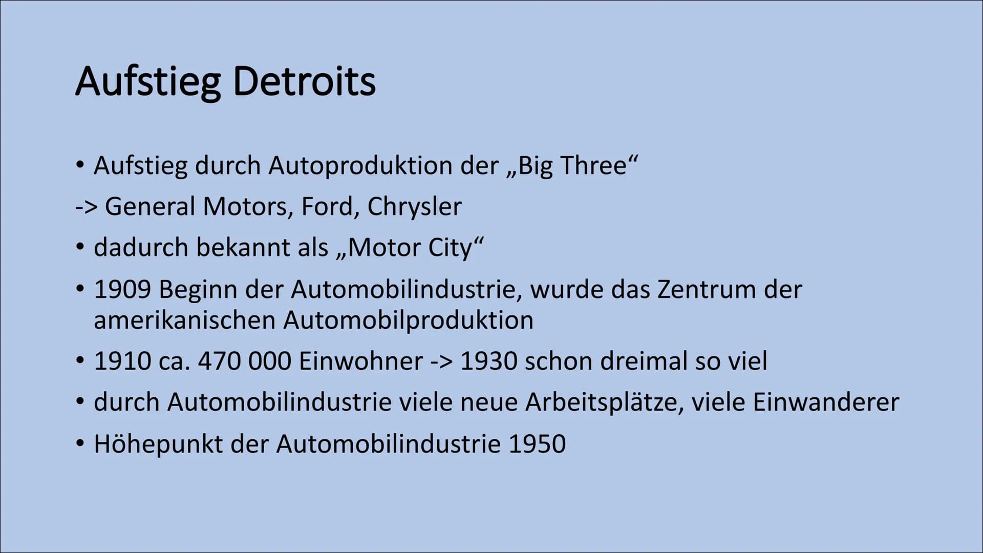 # Detroit

The shrinking citiy # Inhalt

*   Definition Shrinking City
*   Lokalisation Detroit
*   Basis Informationen
*   Auf- und Abstieg