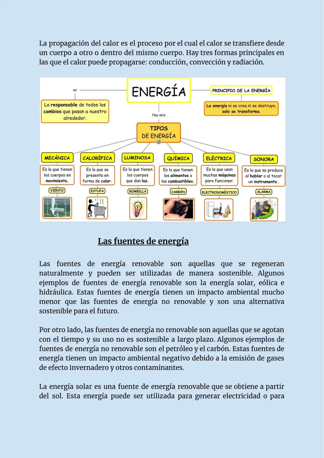 # LA ENERGÍA

La energia y sus formas

La energía es una propiedad física que se define como la capacidad de un
sistema para realizar trabaj