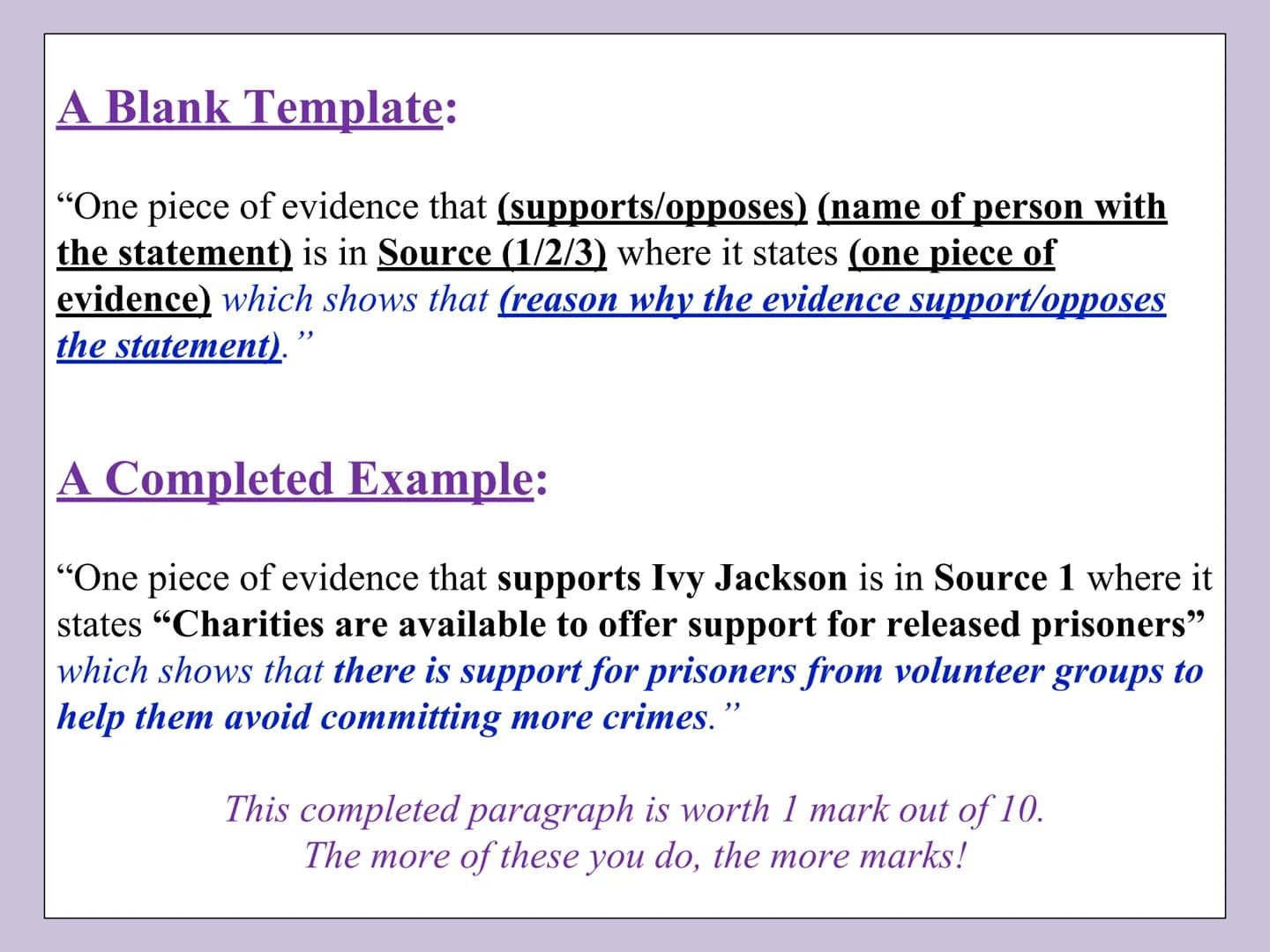 
<h2>Support &amp; Oppose Option / Choice</h2>
<p>When faced with a statement, it's important to provide evidence that both supports and opp