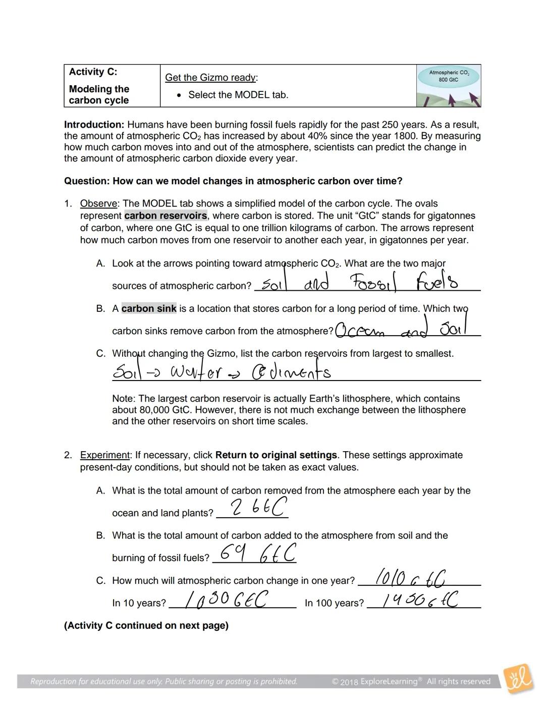 # Gizmos
Name: Sebastian Banno
Date: 10-24-2023

# Student Exploration: Carbon Cycle

Vocabulary: atmosphere, biomass, biosphere, carbon res