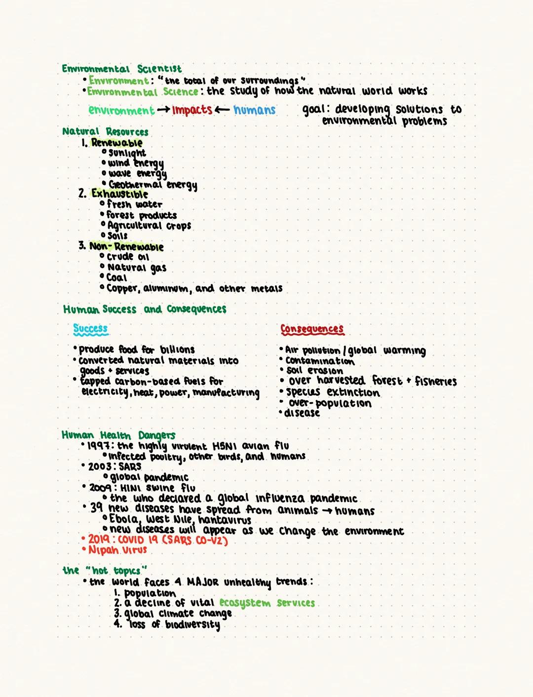 Environmental Scientist
*   Environment: "the total of our surroundings"
*   Environmental Science: the study of how the natural world works