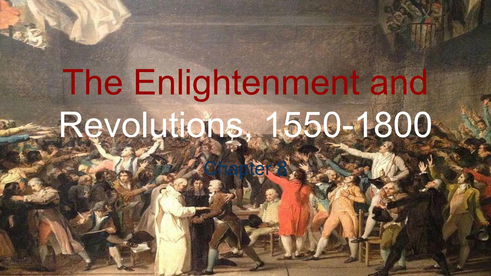# The Enlightenment and

# Revolutions, 1550-1800

Chapter 8 # The Scientific Revolution

Lesson 1 # geocentric

*   A system of planetary m