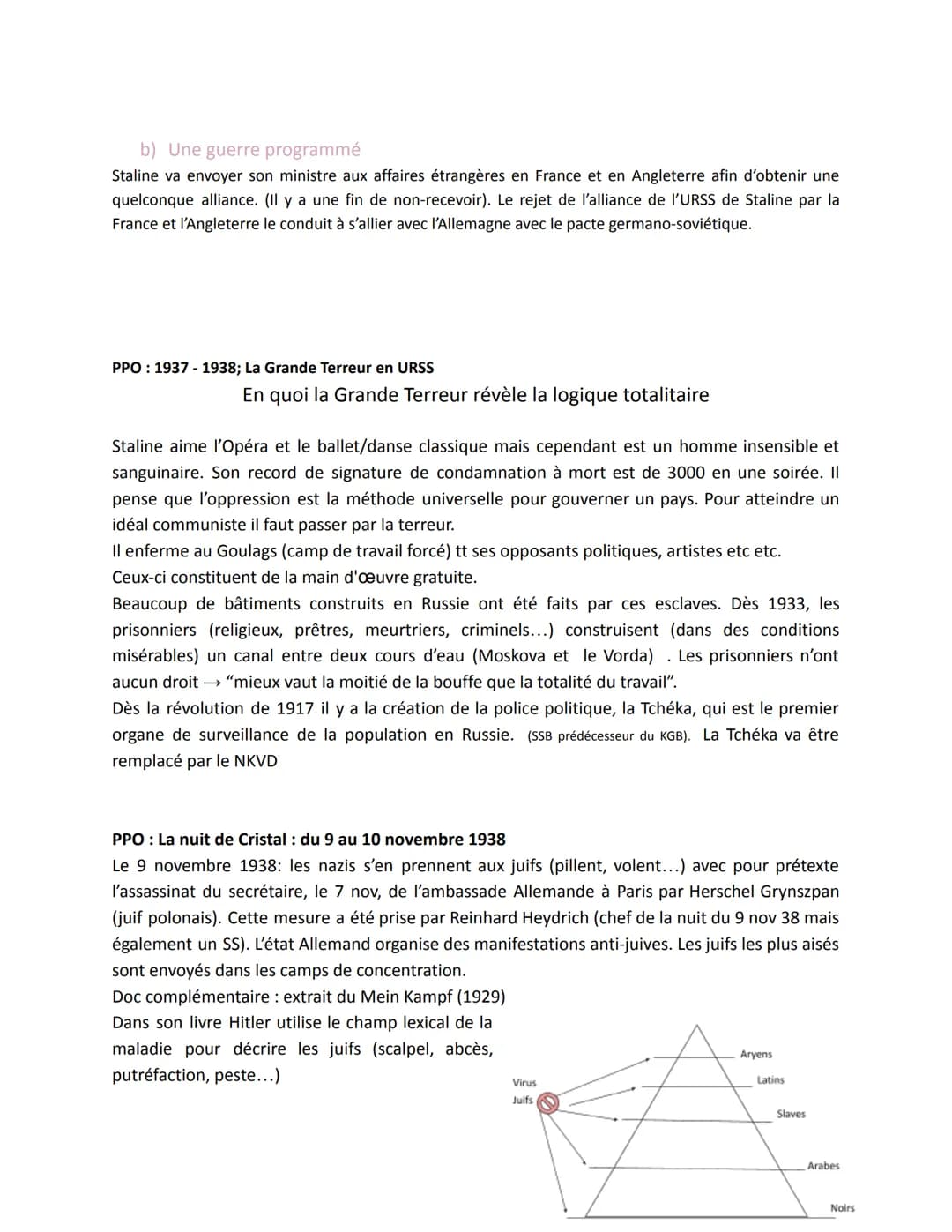 Introduction:
Régime Totalitaire = Homogénéisation des masses
Voir: Dates + Définitions

I - correction tableau

PPO: 1937-1938: La Grande T