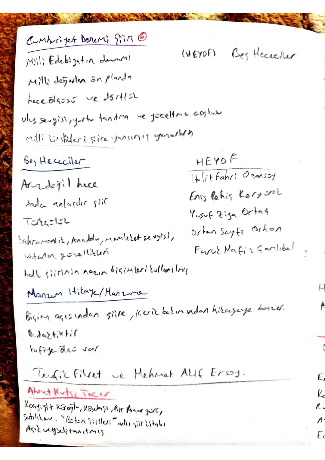 # 1. Dönem Tanzimat Siiri
Dible sadeles ma, ölçüde hece denenmil
hürriyet, vaten, adalet, hak
Eski nazım sekillen
Sanat toplumish
halk ede b