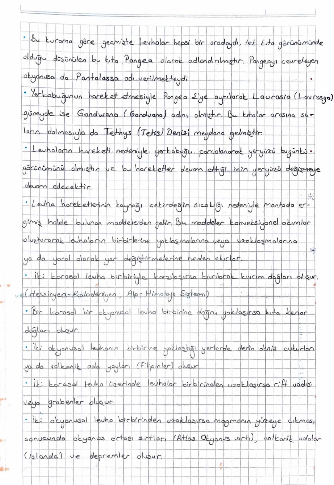 # DÜNYANIN TEKTONIK OLUŞUmu

> Yoğunluğu ve sıcaklığı fazla olan maddeler Dünya'nın merkezinde toplanmış
iken az olanlar dış kısmında kalmış