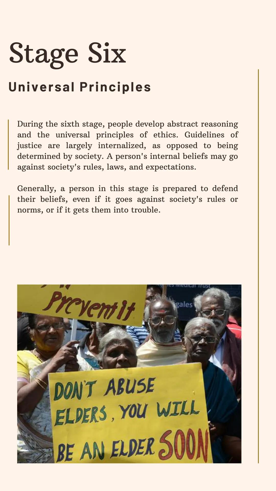 # Lawrence Kohlberg's
Stages of Moral
Development PreConventional
Level # Stage one

## Obedience & Punishment

During the first stage, chil