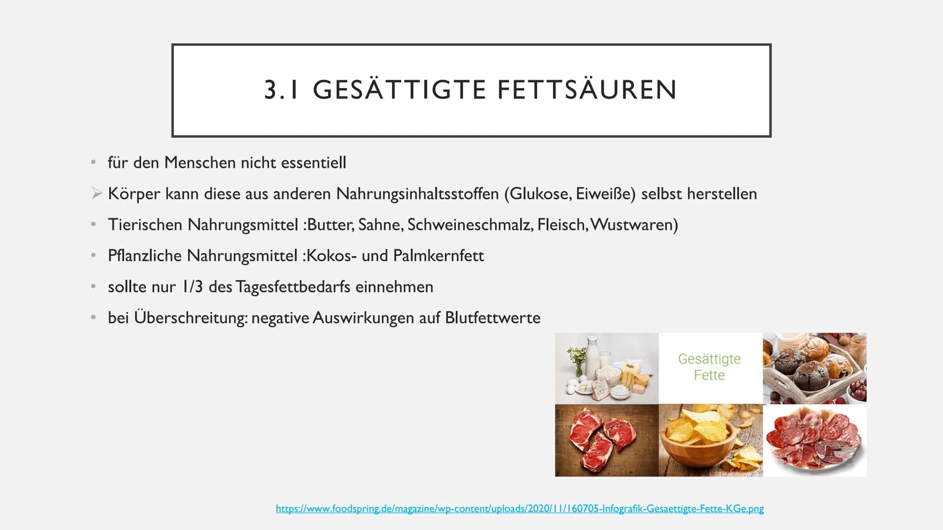 # FETTE GLIEDERUNG

• I Allgemeines
• 2 Aufgaben der Fette
• 3 Unterteilung der Fettsäuren
• 3.1 gesättigte Fettsäuren
• 3.2 ungesättigte Fe