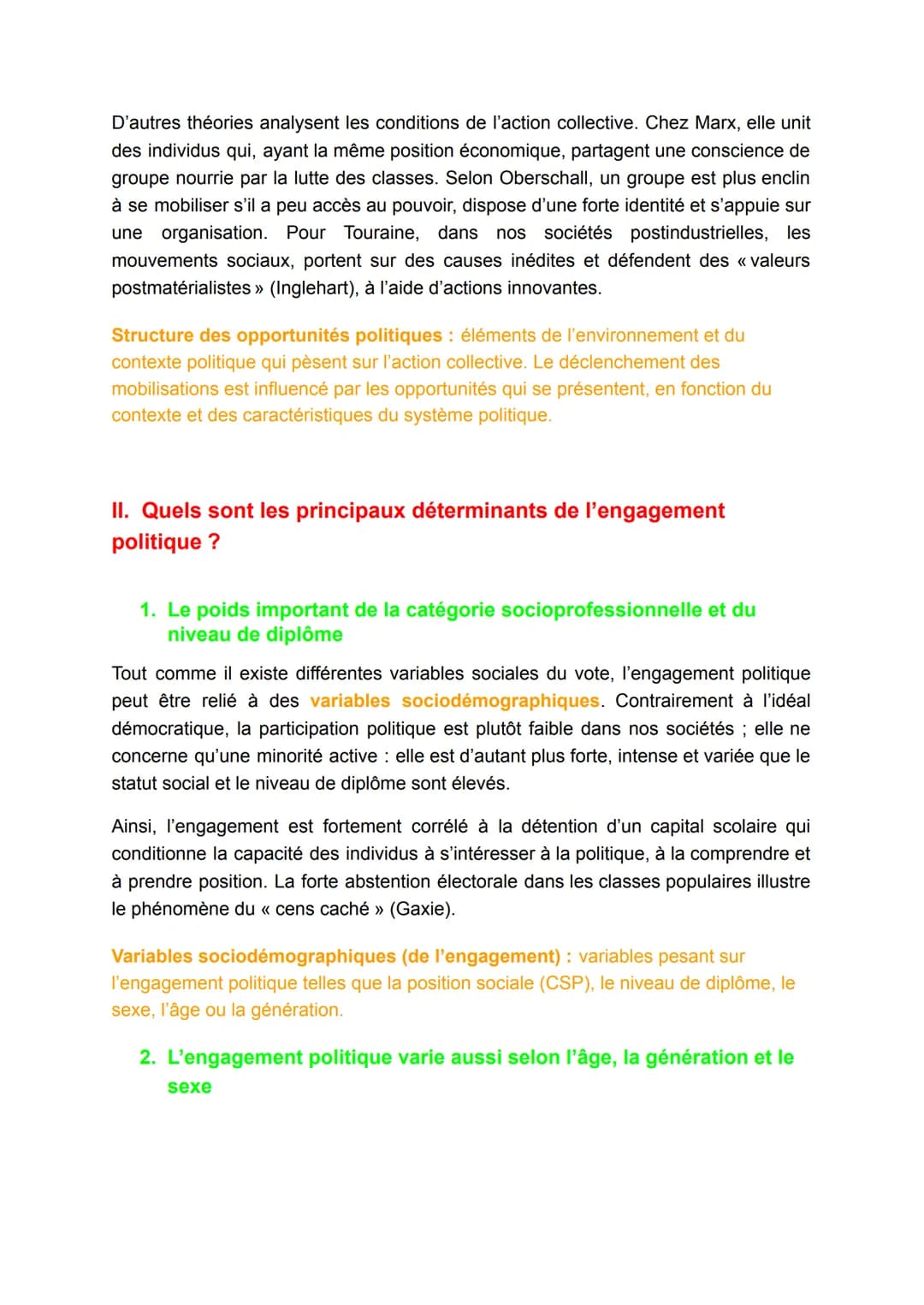 # Comment expliquer l'engagement politique
dans les sociétés démocratiques ?

I. Pourquoi s'engage-t-on ?

1. Les multiples formes de l'enga