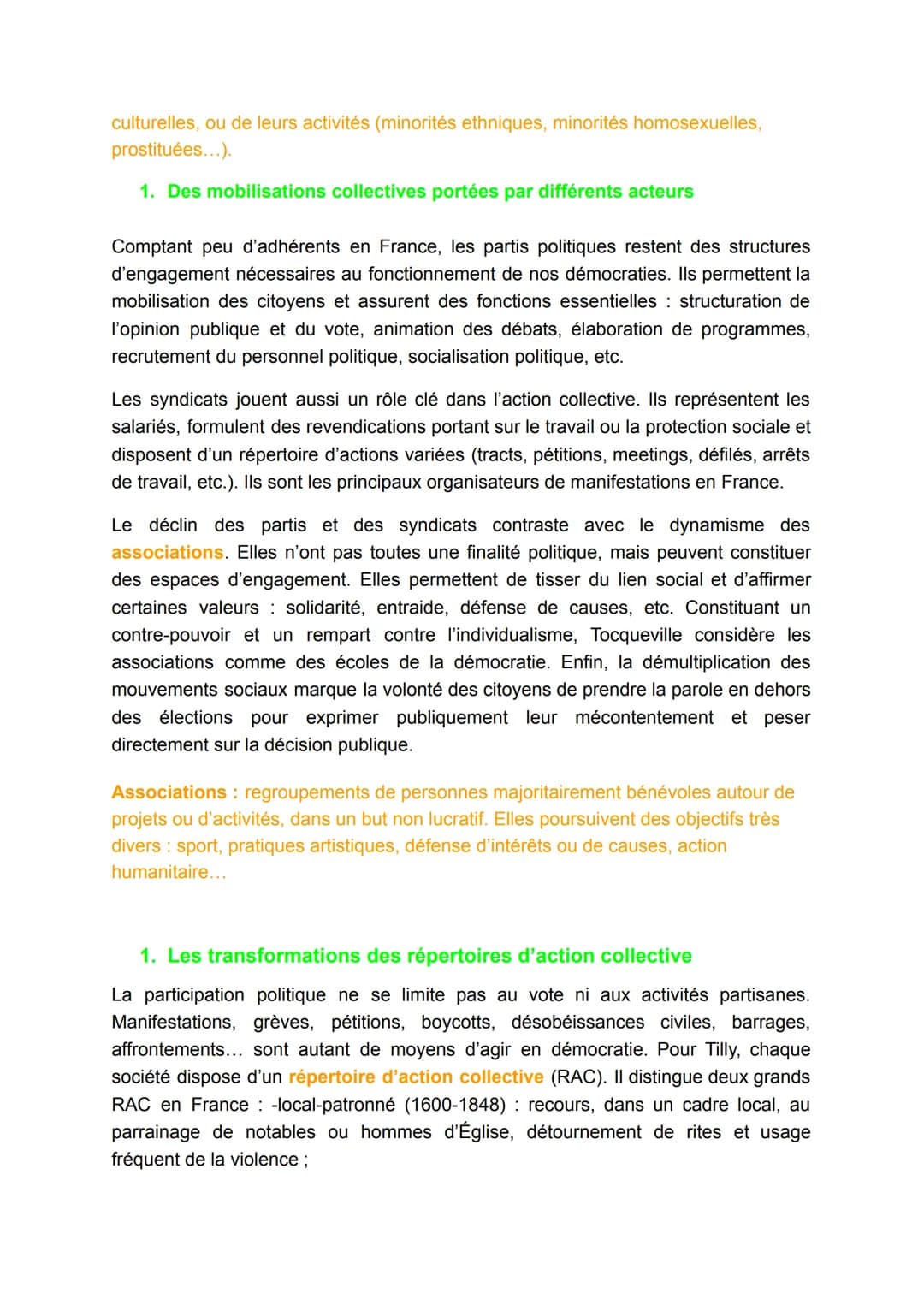 # Comment expliquer l'engagement politique
dans les sociétés démocratiques ?

I. Pourquoi s'engage-t-on ?

1. Les multiples formes de l'enga