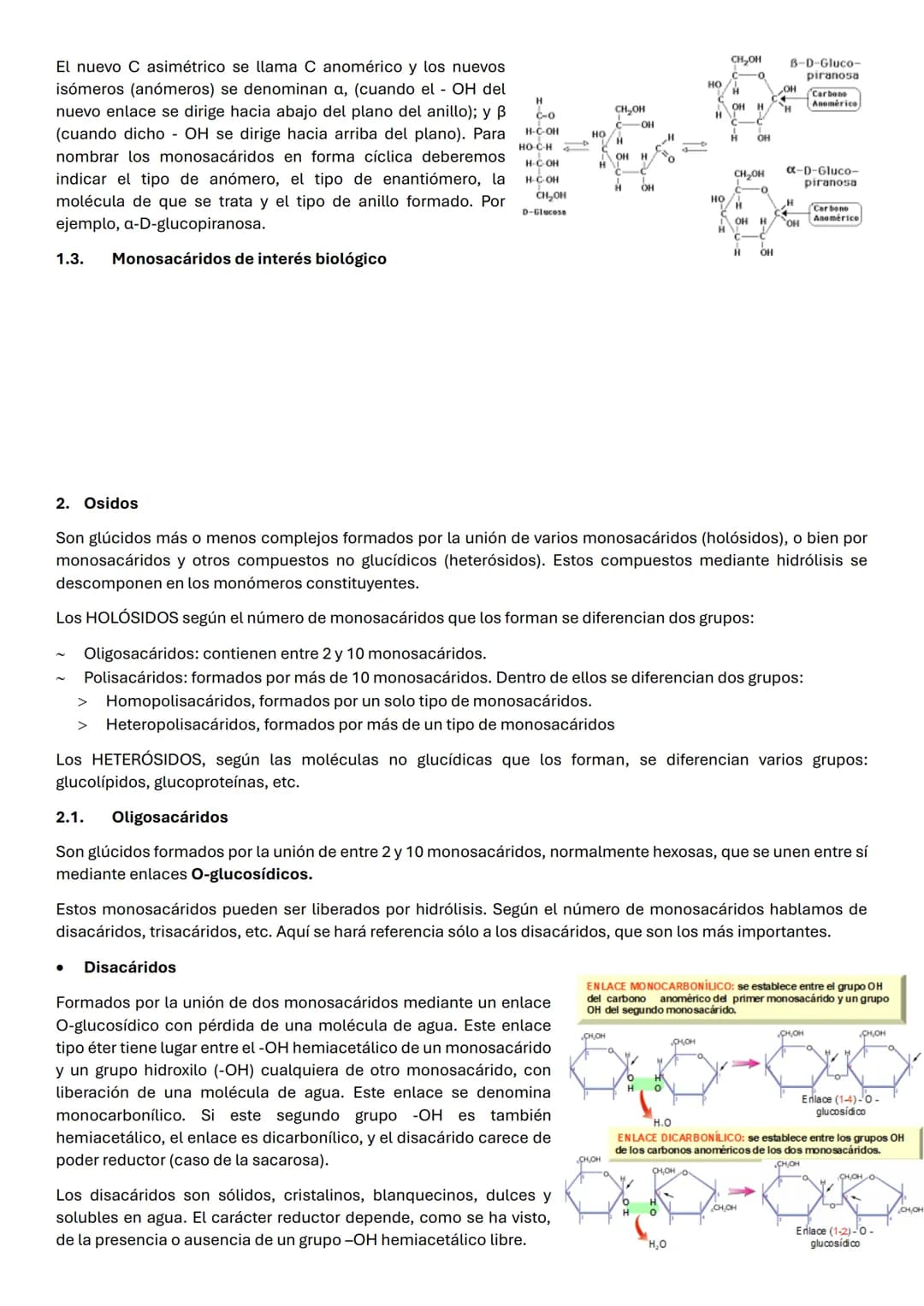 # UD 2: BIOMOLECULAS ORGANICAS: GLUCIDOS

Los glúcidos son biomoléculas orgánicas que están formadas principalmente por C, Hy O. Su fórmula 
