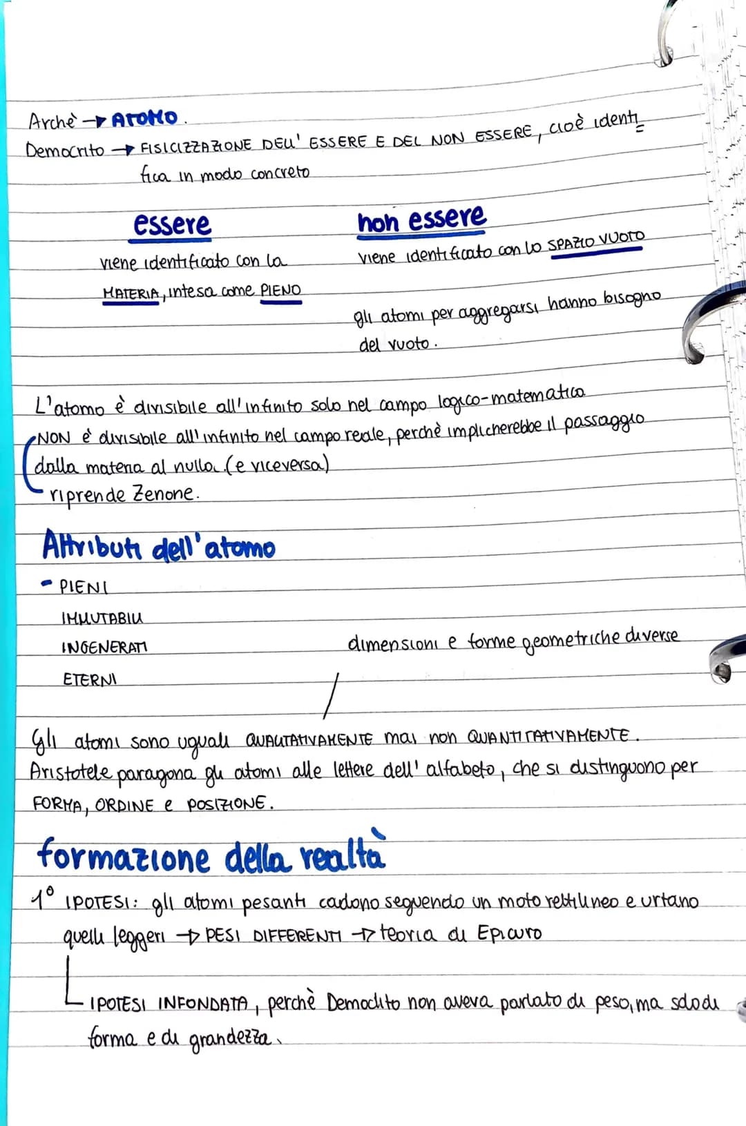 Tutti i filosofi prima de Socrate = presocratica
Democrito però è considerato un POST SOCRATICO
perchè?
studia la natura ma è contemporaneo 