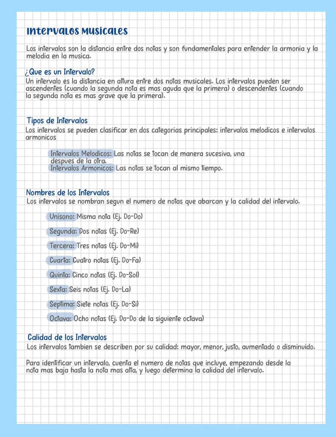 # Intervalos Musicales

Los intervalos son la distancia entre dos notas y son fundamentales para entender la armonia y la
melodia en la musi