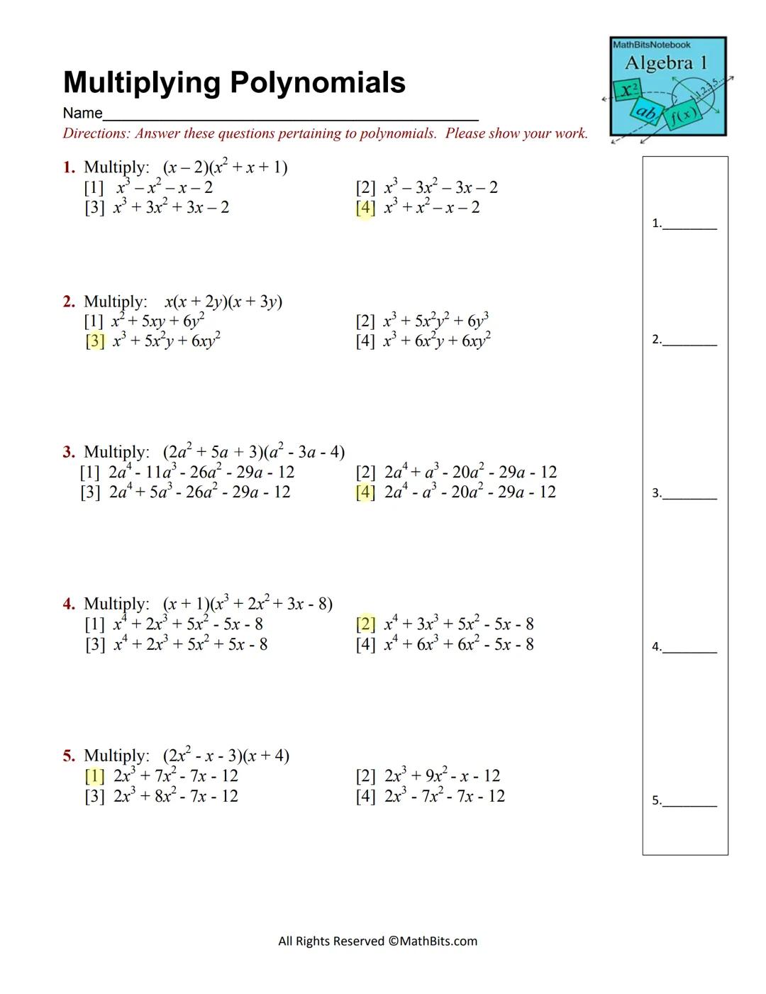 
<h2 id="addingpolynomialexpressions">Adding Polynomial Expressions</h2>
<ol>
<li><p><strong>(-3x² +5x-19) + (4x²–2x)</strong><br />
Answer: