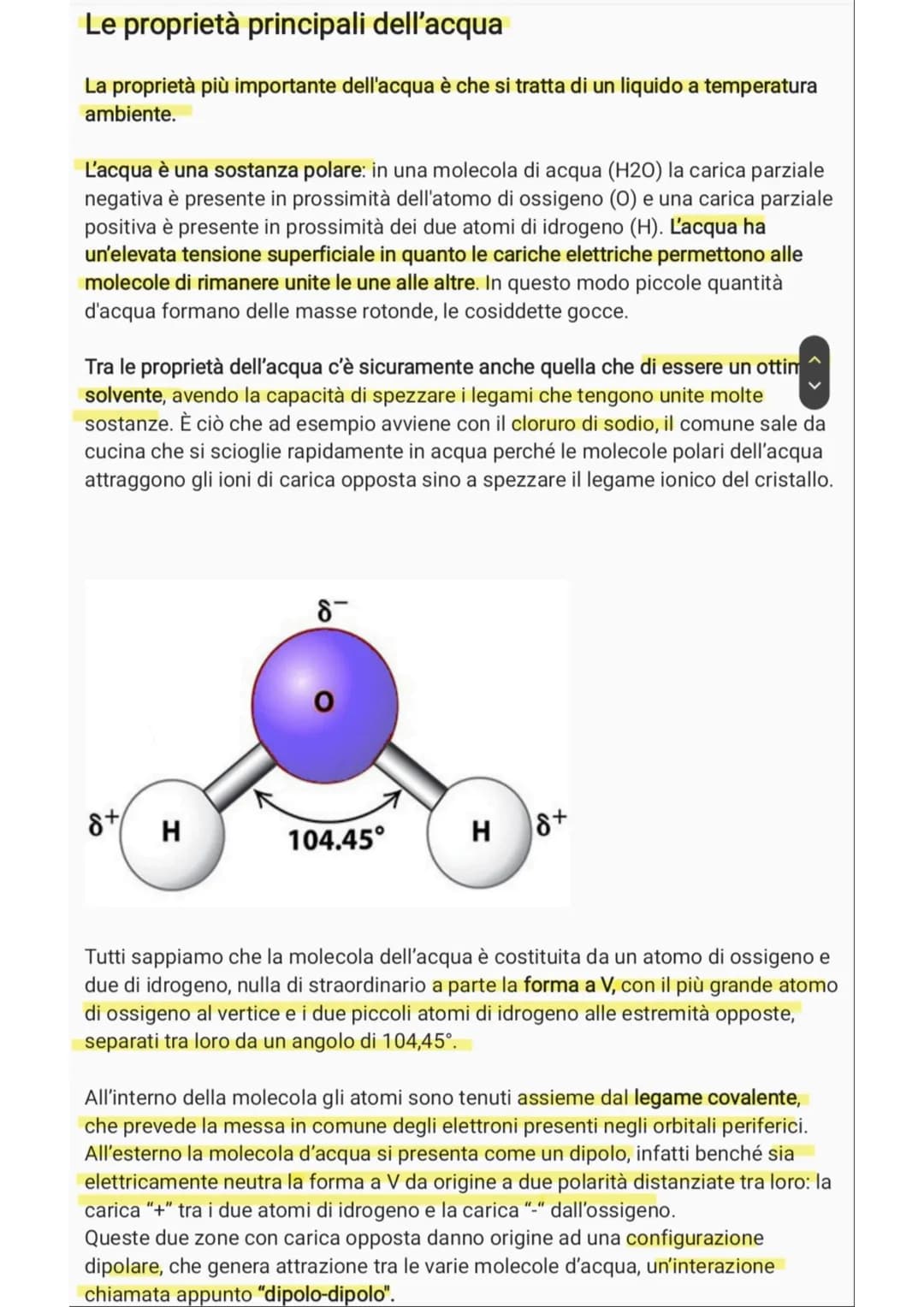 # L'acqua e le sue proprietà

L'acqua è uno degli elementi più diffusi sul nostro pianeta. Eppure, non tutti ne
conoscono le diverse caratte