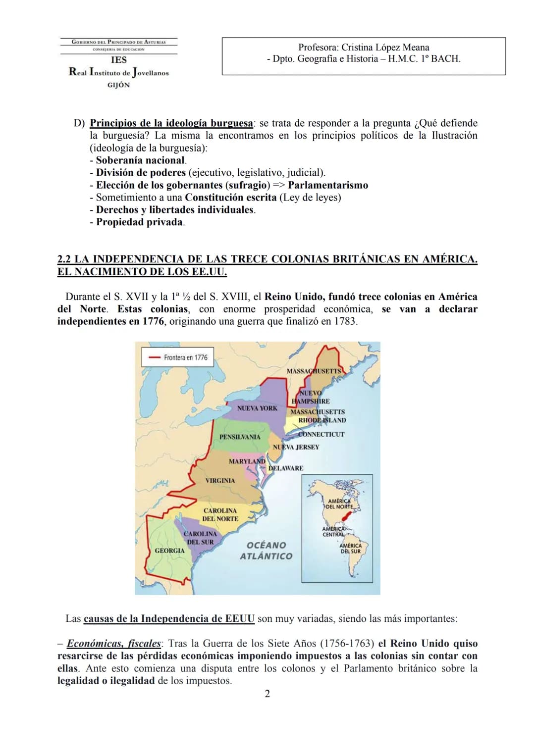 GOBIERNO DEL PRINCIPADO DE ASTURIAS

IES
Real Instituto de Jovellanos
GIJÓN

Profesora: Cristina López Meana
- Dpto. Geografia e Historia - 