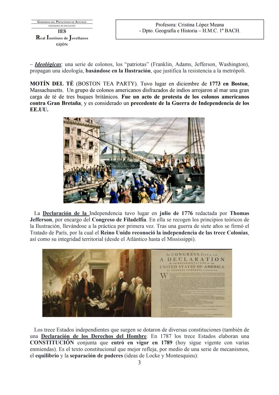 GOBIERNO DEL PRINCIPADO DE ASTURIAS

IES
Real Instituto de Jovellanos
GIJÓN

Profesora: Cristina López Meana
- Dpto. Geografia e Historia - 