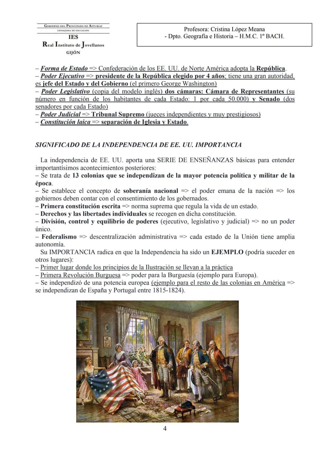 GOBIERNO DEL PRINCIPADO DE ASTURIAS

IES
Real Instituto de Jovellanos
GIJÓN

Profesora: Cristina López Meana
- Dpto. Geografia e Historia - 