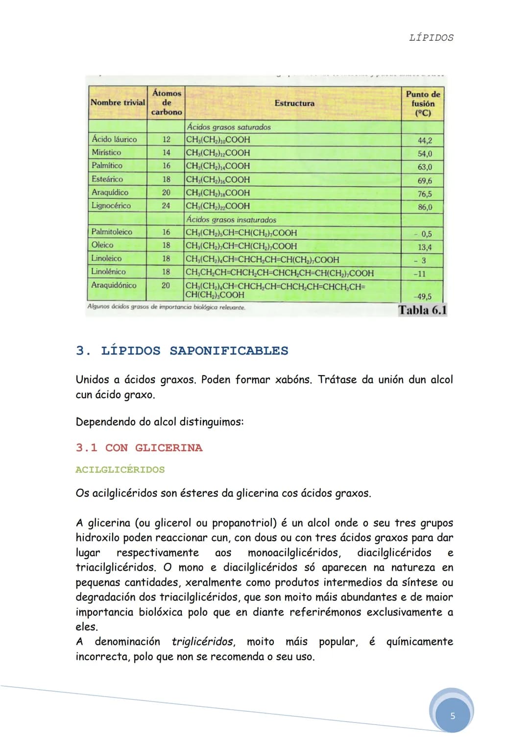 # LÍPIDOS

Os lípidos son biomoléculas orgánicas formadas por C, He O. Ás veces
poden aparecer nalgúns compostos P, Ne S.

Constitúen un gru