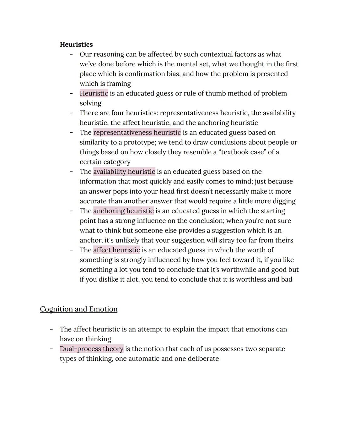 # Chapter 7: Cognition, Thinking, Language, and Intelligence

Thinking

- Any discussion of thinking has to start with an explanation of the