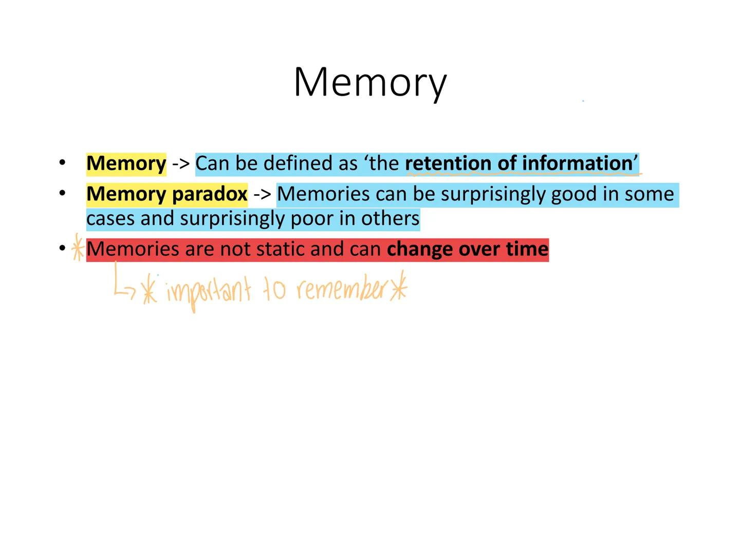 # Psyc 101 – Memory

Dr Nick Reid memory illusions
Sugue
•
# Memory

remembering something that never happen
• This is a memory illusion -> 