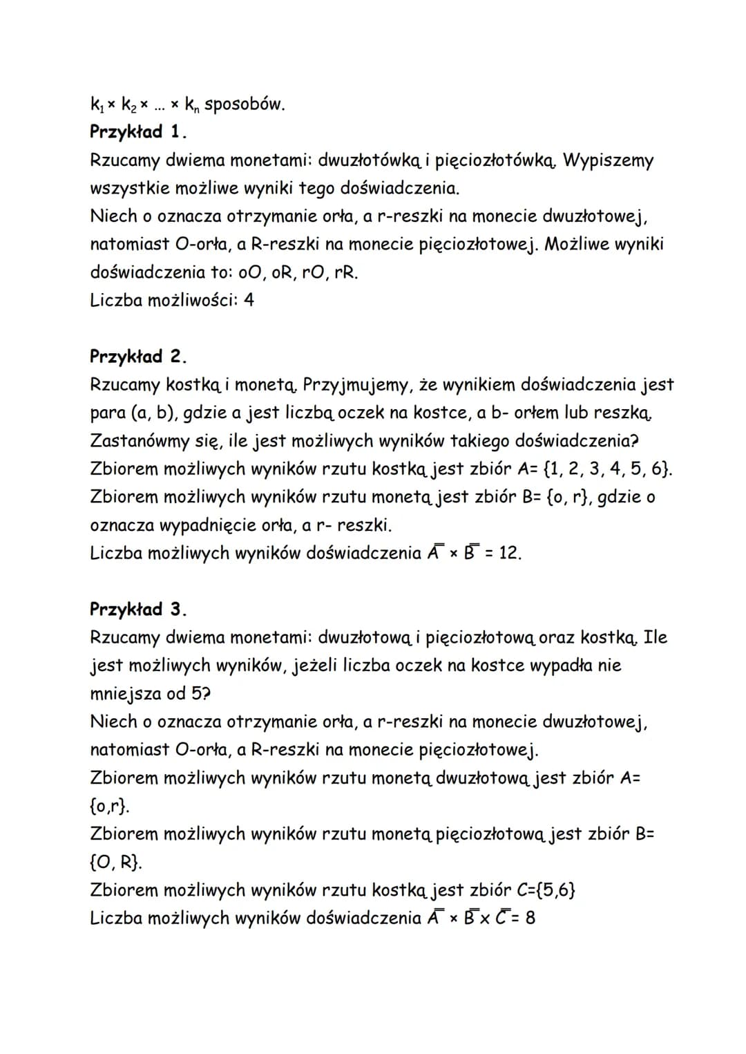 # WPROWADZENIE DO KOMBINATORYKI I RACHUNKU PRAWDOPODOBIEŃSTWA

Kombinatoryka jest działem matematyki, który zajmuje się zbiorami
skończonymi