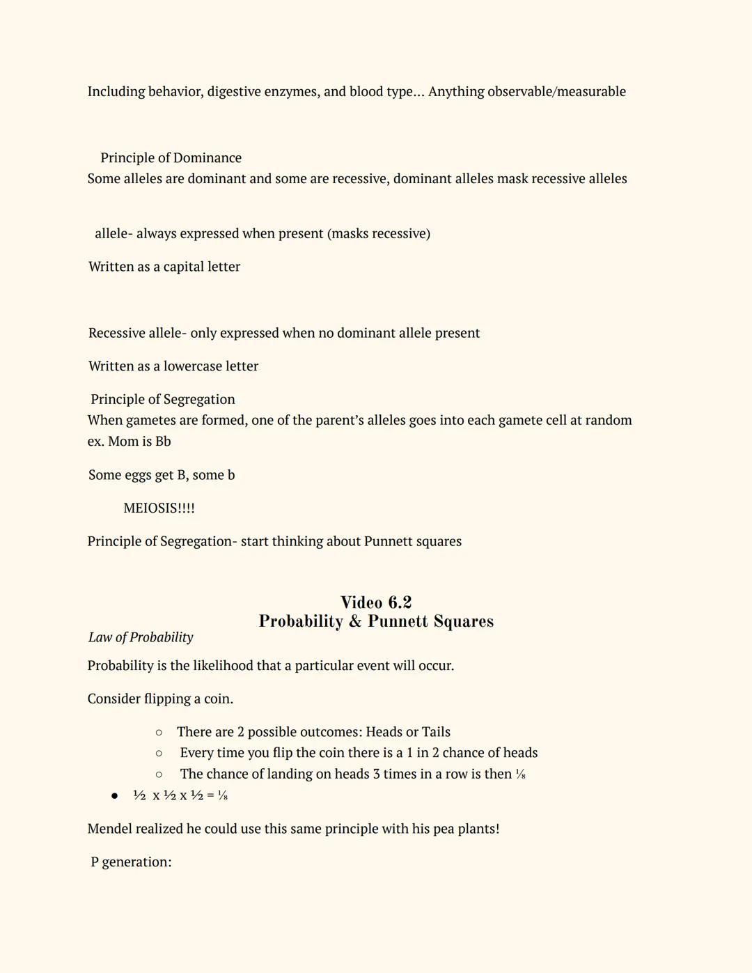 9TH GRADE
BIOLOGY Unit 6

Table of Contents

Video 6.1 Intro to Genetics
Gregor Mendel
"the father of Genetics"
Why Pea Plants?
3 Principles