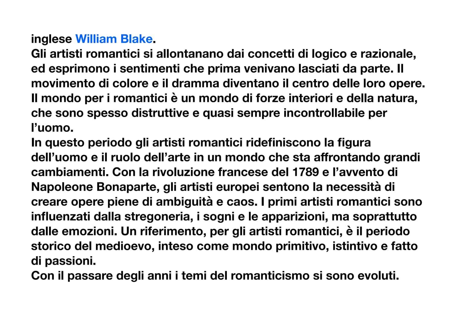 # Il Romanticismo

L'arte romantica si sviluppa verso la fine del XVIII secolo e gli inizi del
XIX secolo in Germania, per poi diffondersi i
