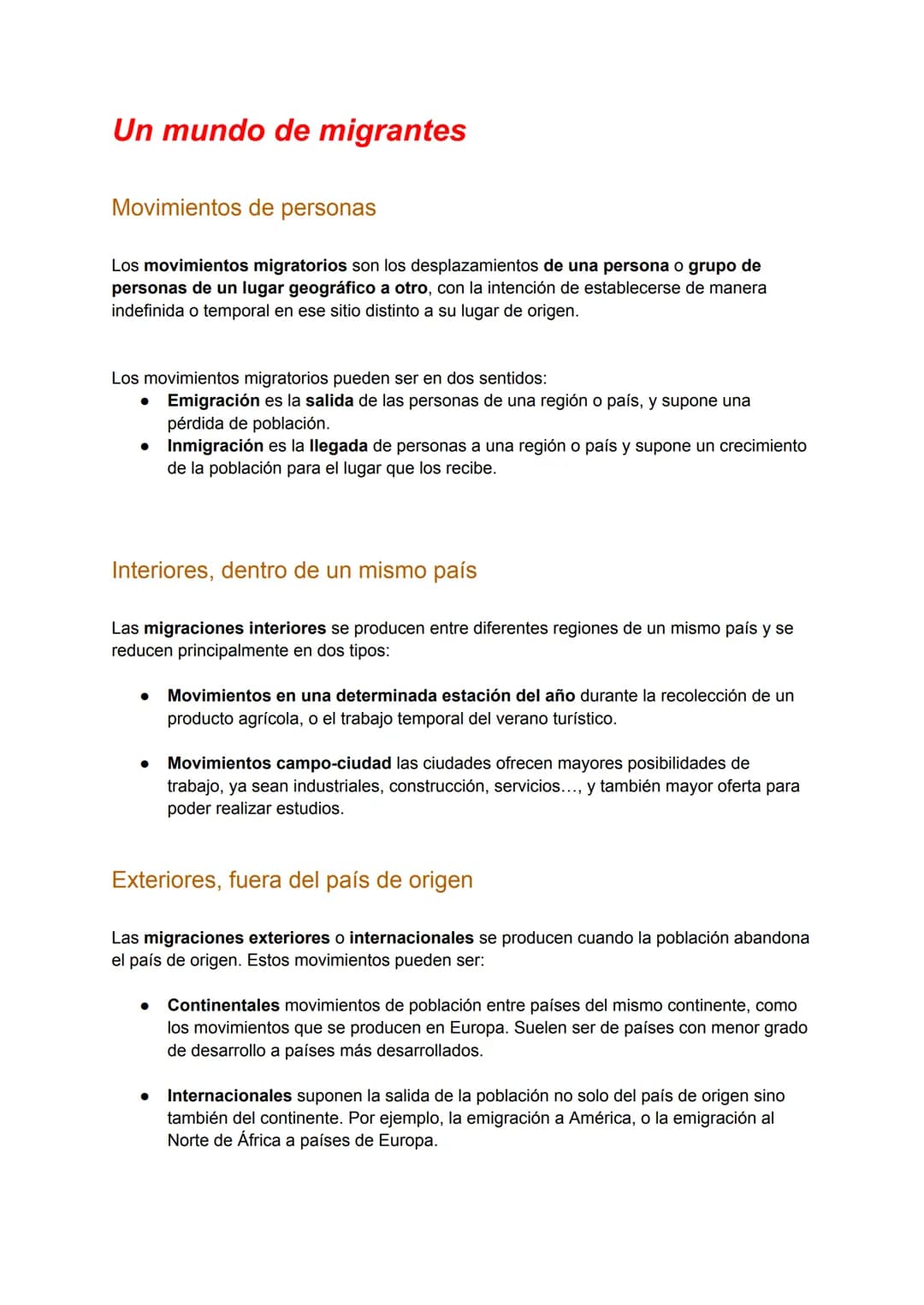 # Un mundo de migrantes

Movimientos de personas

Los movimientos migratorios son los desplazamientos de una persona o grupo de
personas de 
