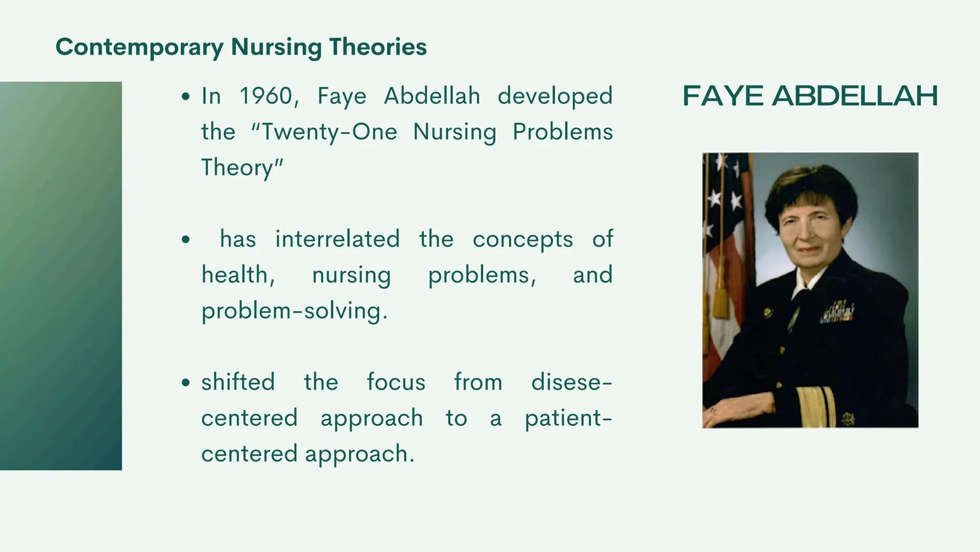 NCM 100:
TFN HX OF NURSING THEORY
EARLY
FOUNDATIONS:
19th century -
1860, Florence Nightingale
defined nursing in her
“Environmental Theory.