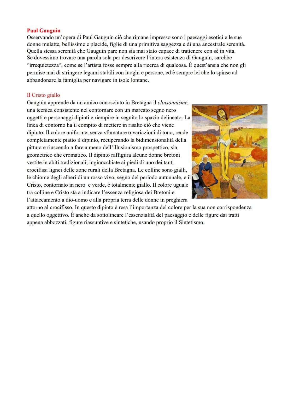 # POST-IMPRESSIONISMO

Dopo l'impressionismo occorreva un processo di ricerca quasi infinito che divenne sempre più
personale. Caratteristic