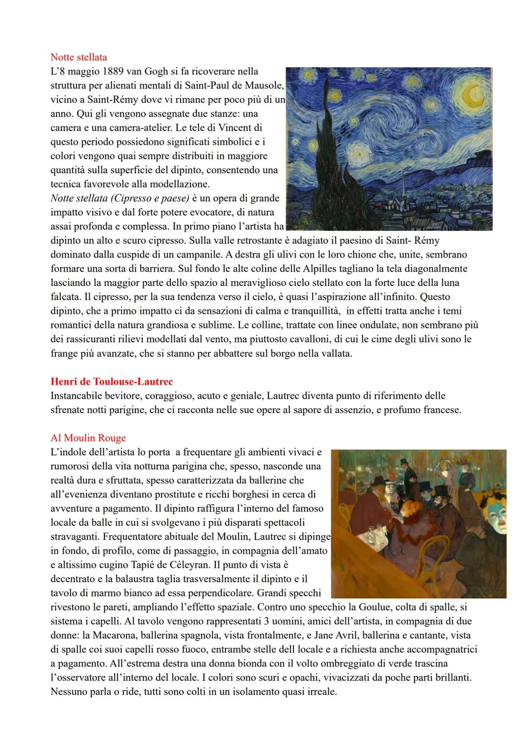# POST-IMPRESSIONISMO

Dopo l'impressionismo occorreva un processo di ricerca quasi infinito che divenne sempre più
personale. Caratteristic