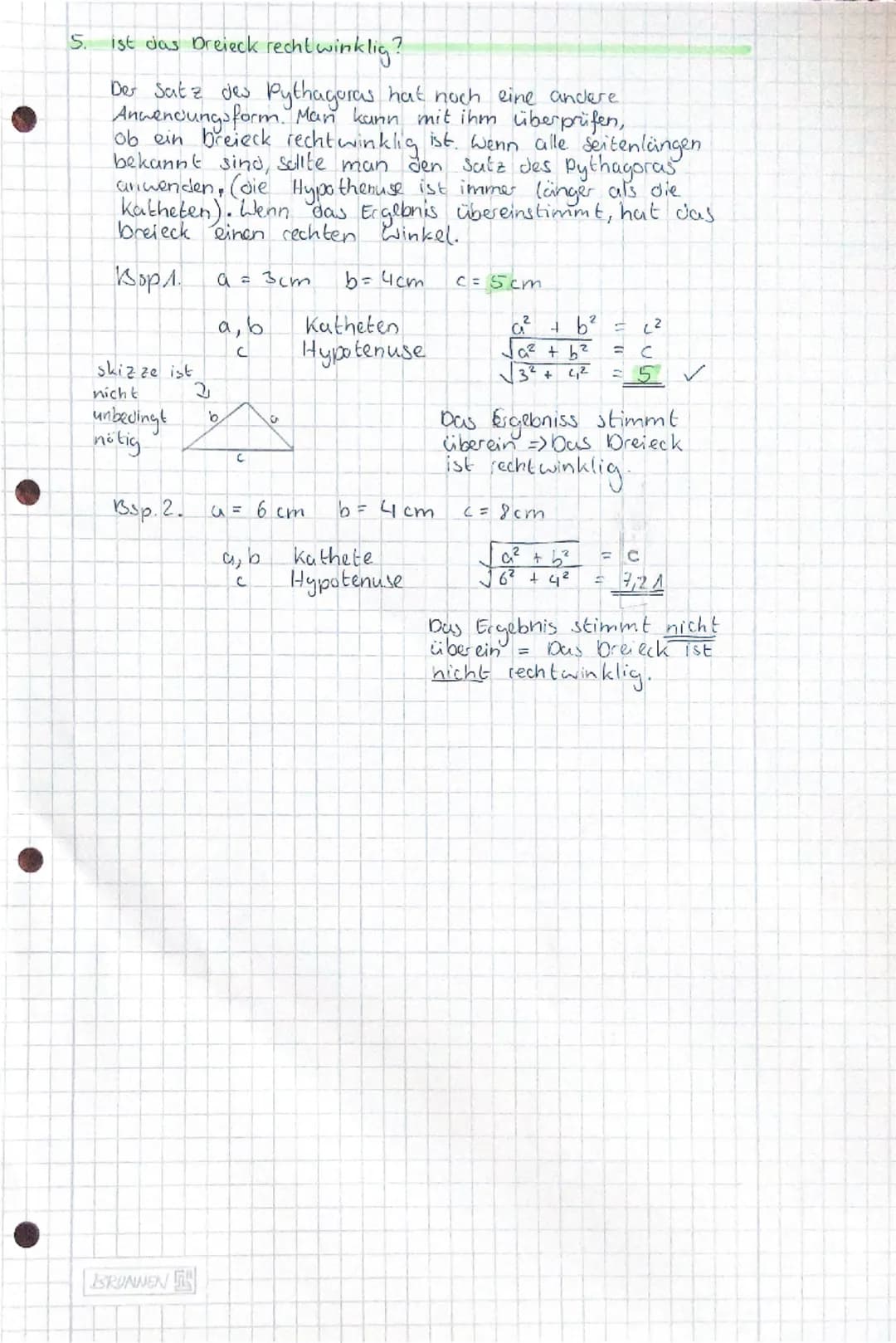 satz des Pythagoras

1. Dreieck richtig beschriften

kathete
Kathete
b
A
α
C
B
BG
+ B + y = 180°
(Winkel summe)
Immer unten.
links anfangen.