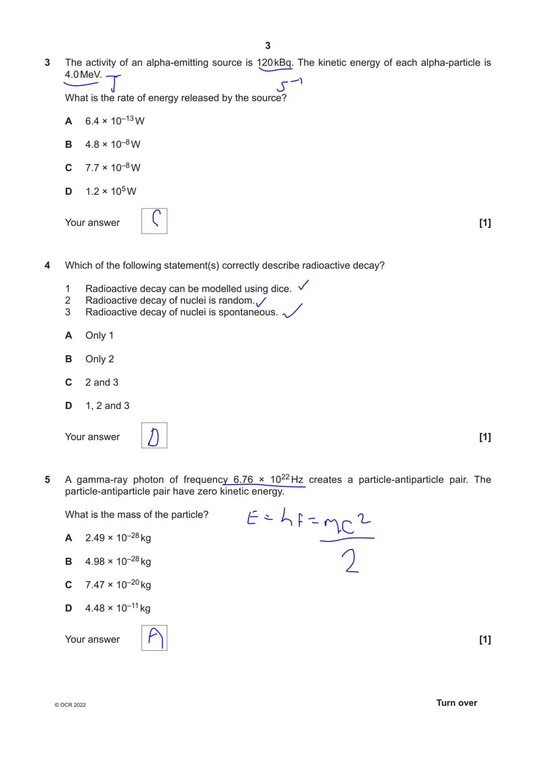 # OCR
Oxford Cambridge and RSA

# Friday 10 June 2022 - Afternoon

# A Level Physics A

# H556/02 Exploring physics
Time allowed: 2 hours 15