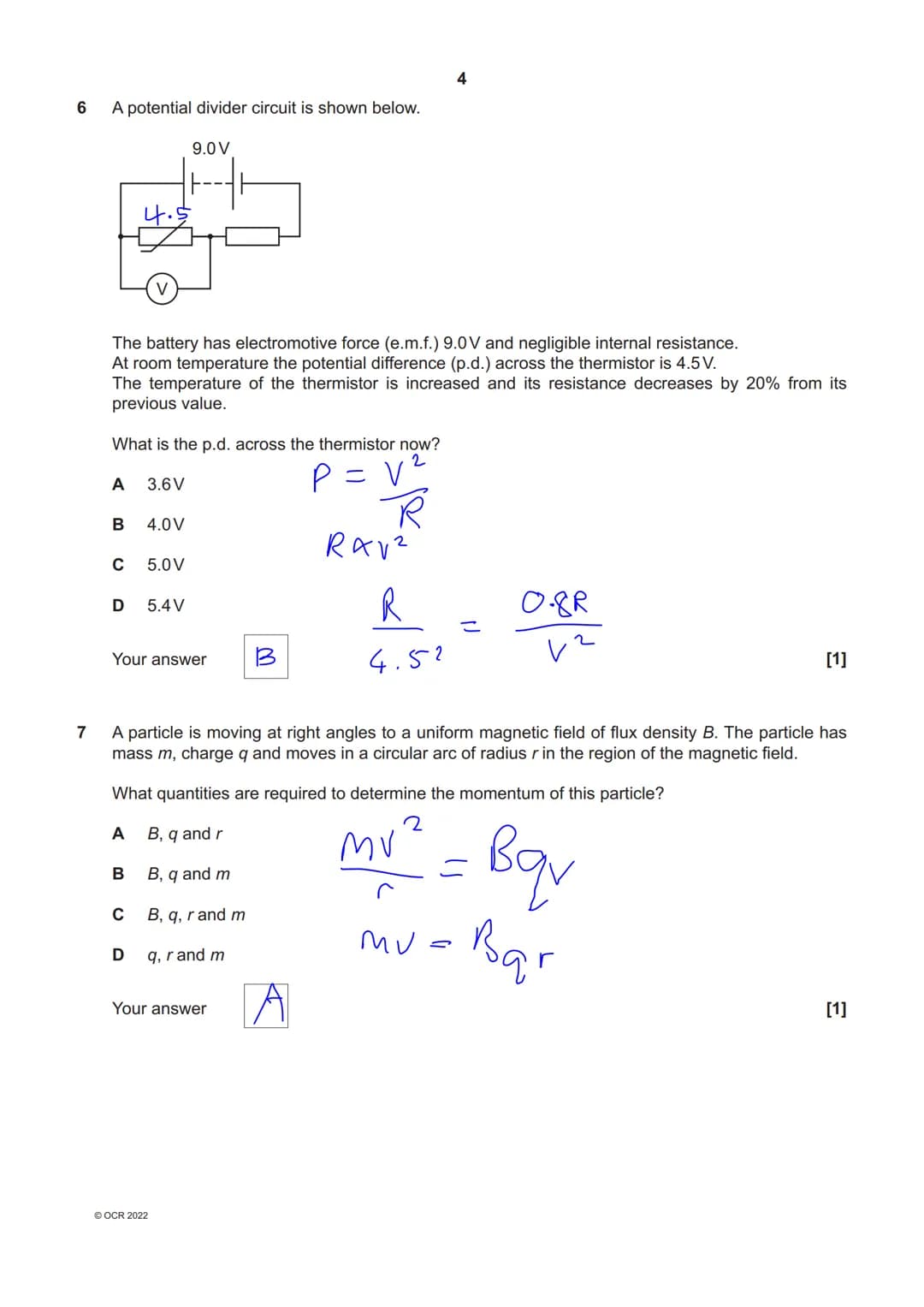 # OCR
Oxford Cambridge and RSA

# Friday 10 June 2022 - Afternoon

# A Level Physics A

# H556/02 Exploring physics
Time allowed: 2 hours 15
