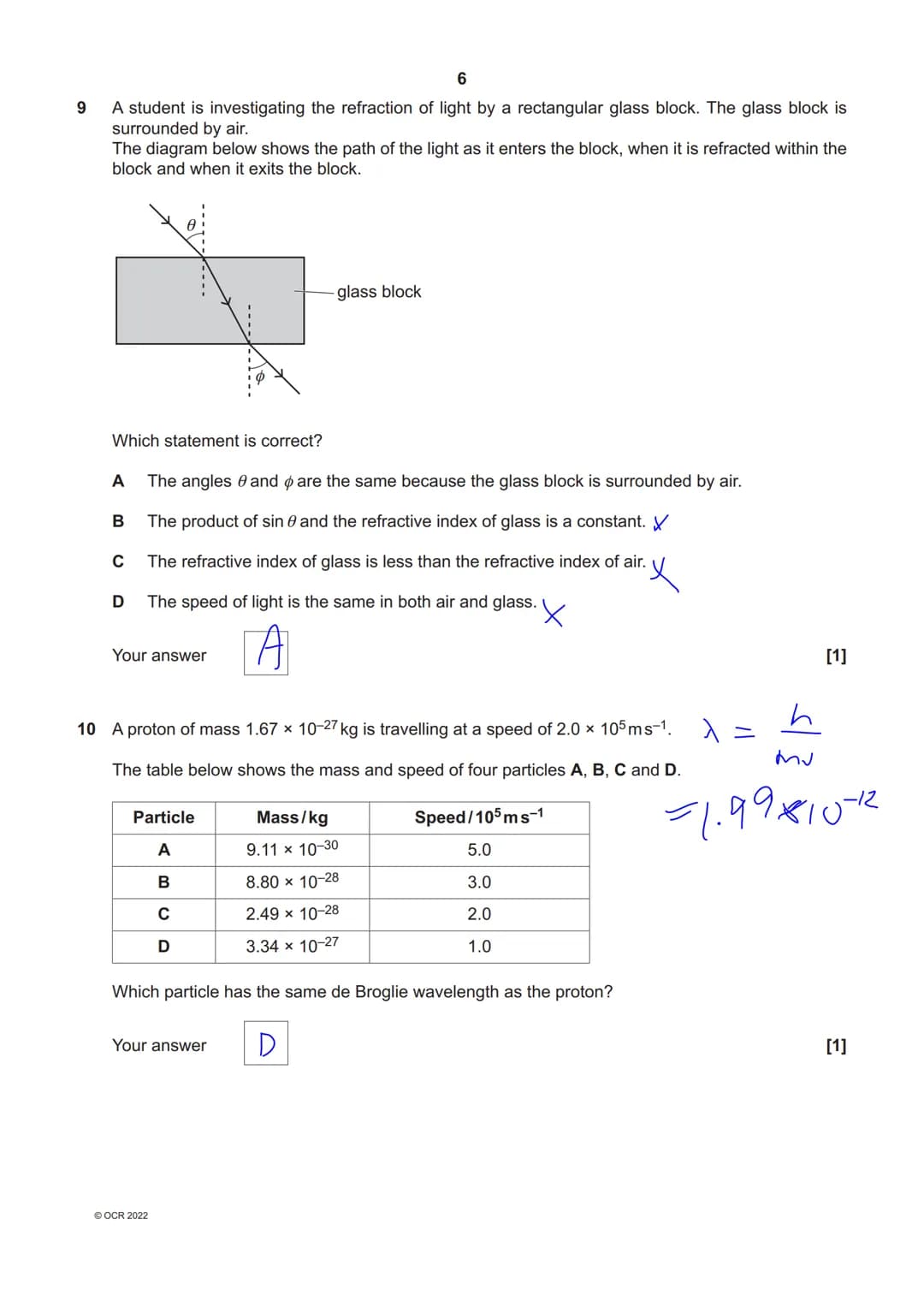 # OCR
Oxford Cambridge and RSA

# Friday 10 June 2022 - Afternoon

# A Level Physics A

# H556/02 Exploring physics
Time allowed: 2 hours 15