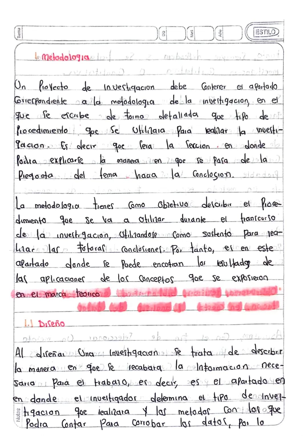 8
ESTILO

to metodologiasto z

On Provecto de Investigacion debe Contener el apartado
Correspondiente a la metodologia de la investigacion, 