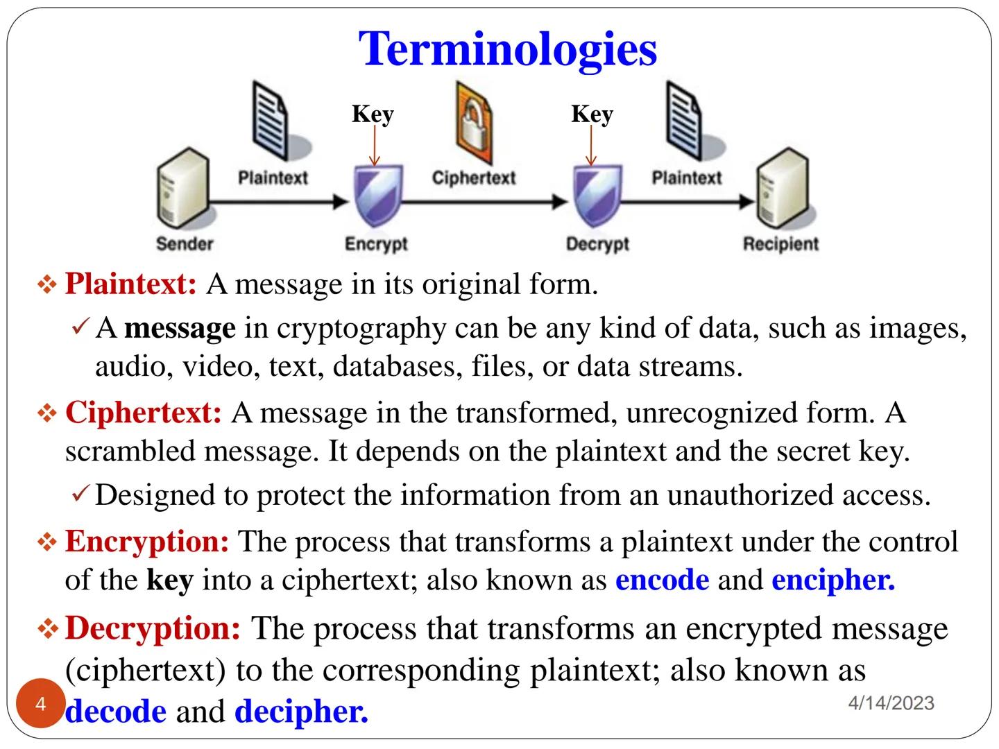 IA 124:

INTRODUCTION TO IT SECURITY

LECTURE 03
PRACTICAL CRYPTOGRAPHY (a)

1

4/14/2023 # CRYPTOGRAPHY
# CONCEPTS # Cryptography

* Crypto