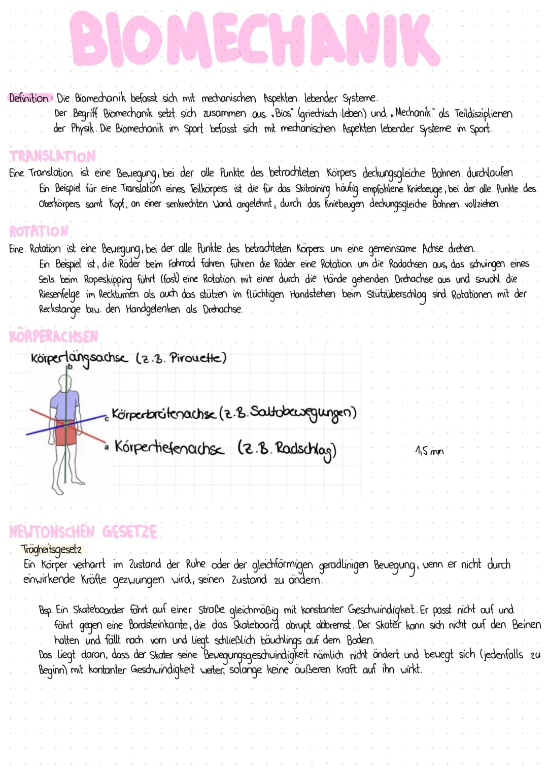 # BIOMECHANIK

Definition: Die Biomechanik befasst sich mit mechanischen Aspekten lebender Systeme.
Der Begriff Biomechanik setzt sich zusam