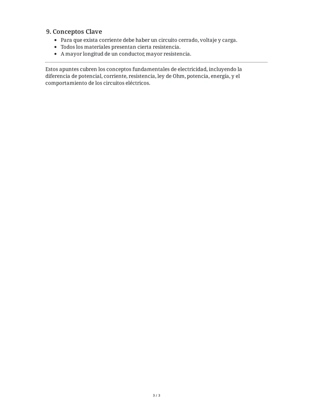 Resumen de Apuntes de Electricidad
1. Diferencia de Potencial y Voltaje
La diferencia de potencial o voltaje es la causa que permite el fluj