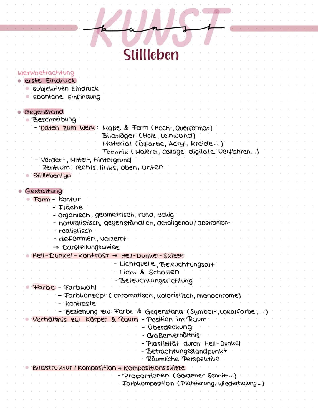 # KUNST

Stillleben

Welche Funktionen hat Kunst?

*   aesthetische Funktion

    religiós / symbolisch

*   politisch / militārisch

    re