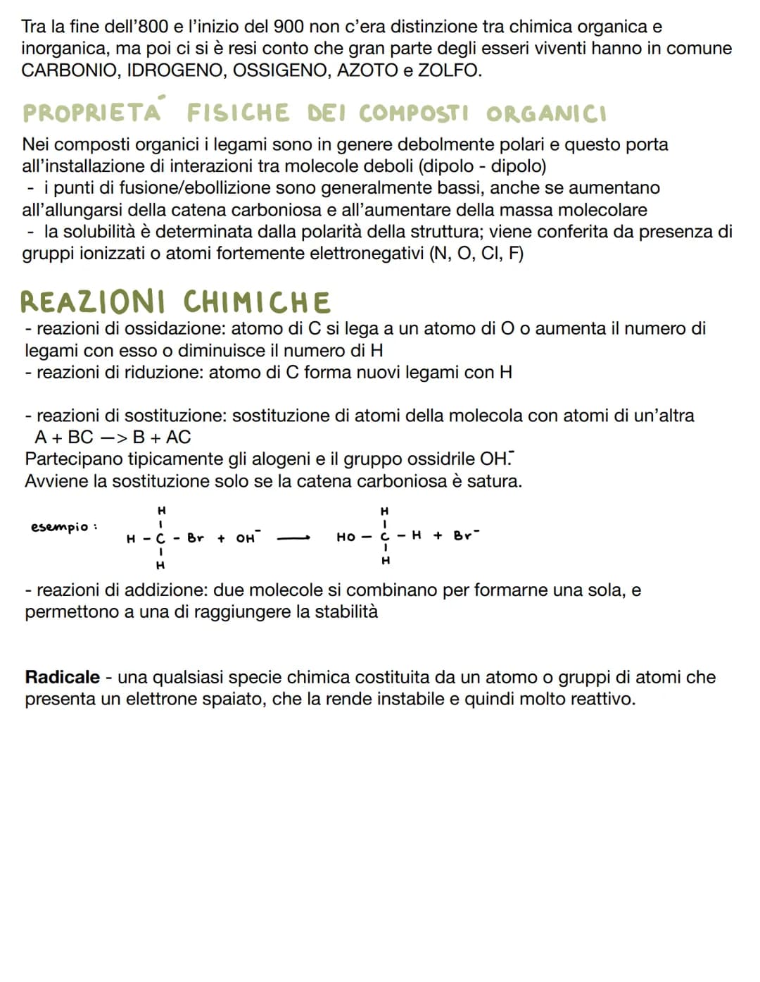 # CHIMICA ORGANICA

Si occupa di indagare la composizione e l'organizzazione della materia vivente.
Tutti i componenti contenenti carbonio s