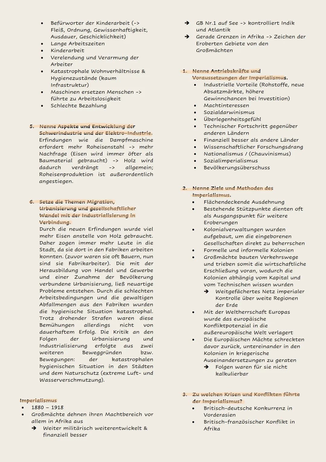 # Begriffe:
Industrialisierung, Imperialismus und
Erster Weltkrieg

Industrialisierung
Industrialisierung ist innerhalb eines Staates ein
Pr