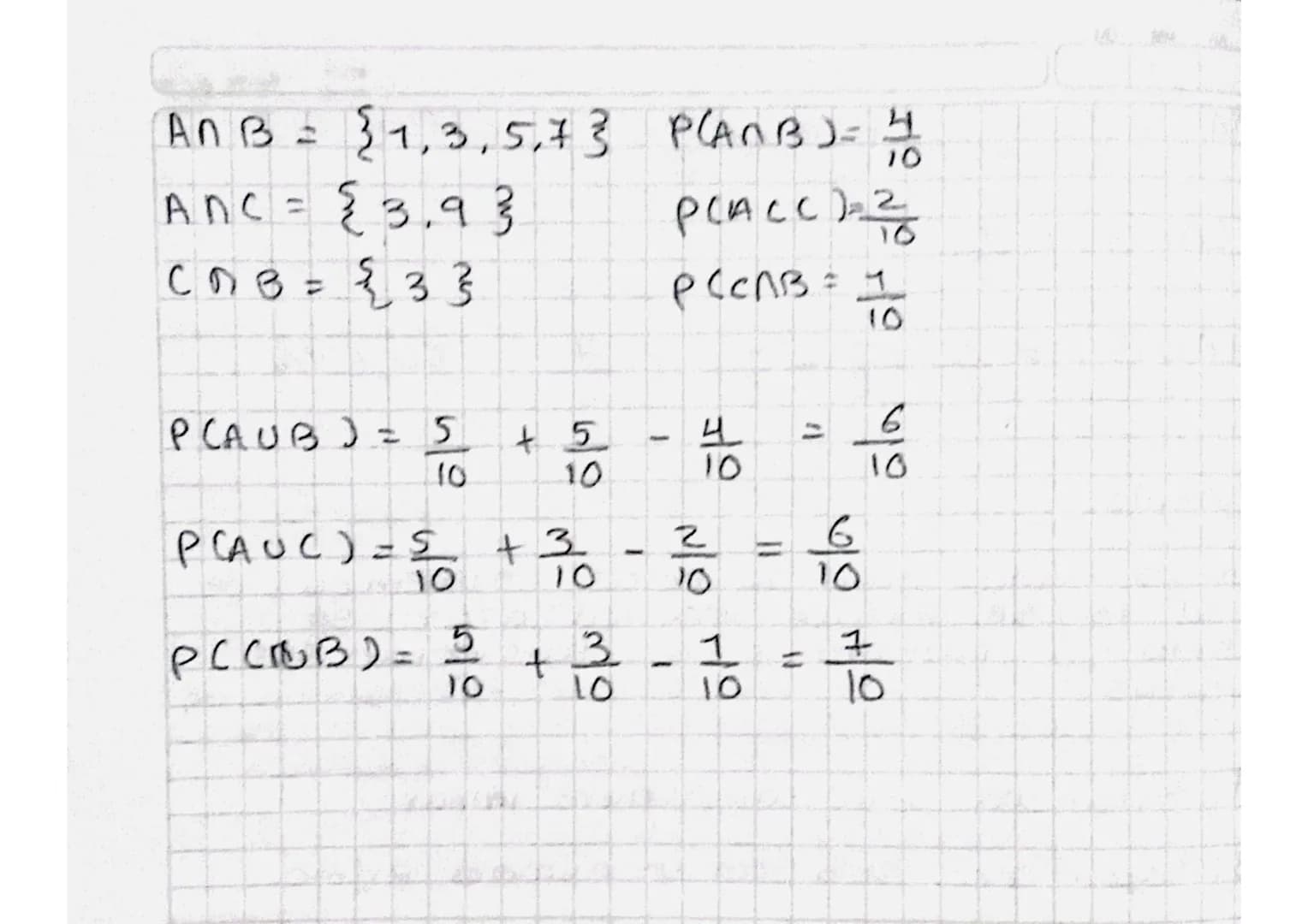 # PROBABILIDAD DE LA ONION

SOCESOS

Sabemos que para calcular la probabilidad de
A UB se determinan los elementos
que pertenecen a la unión