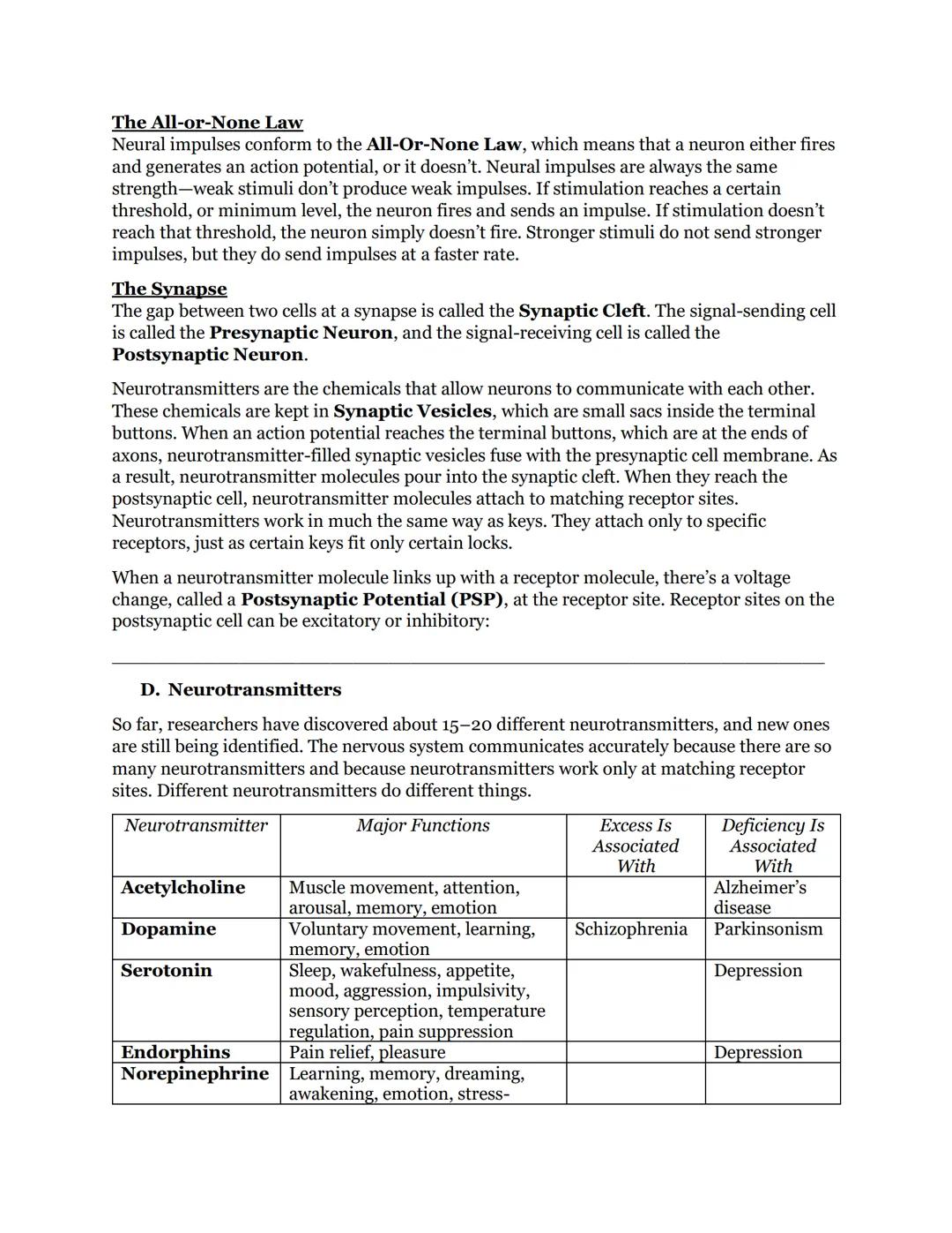 # Chapter 3 Part 1 - Biological Bases of Behavior
Neurons, Hormones, and the Brain

## A. Introduction

The brain is an essential part of th